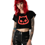LOGO CROP TEE IN RED  - Preorder!  Shipping by June 11th!