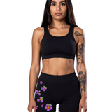 FLOWER BIKER SHORTS WITH POCKETS