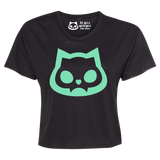LOGO CROP TEE IN TEAL