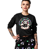 SUNSHINE & RAGE CREWNECK CROP SWEATER