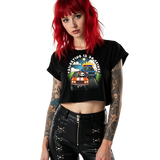 COP CHASE CROP TEE IN BLACK
